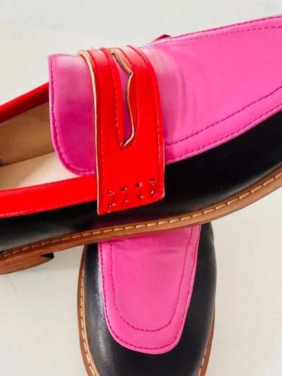 FUNKY Loafers Colourful Slip On NEW Sz 39 US 8.5 - Picture 3 of 6